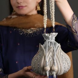 Anouk Embellished Potli Clutch-image-2