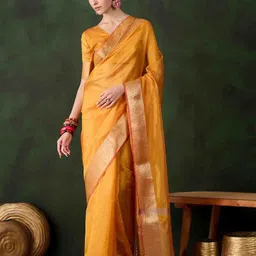 DIVASTRI Woven Design Saree With Blouse-image-51
