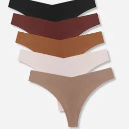 TOM & GEE Pack Of 5 Thong Briefs 6689 THONG PANTY - M-image-6