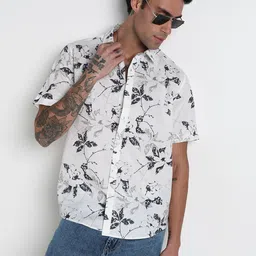 SHOWOFFFF Men Comfort Slim Fit Floral Printed Casual Shirt-image-27