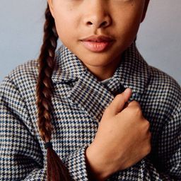 Mango Kids Girls Houndstooth Checked Coat-picture-23