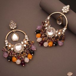 Anouk Diamond Shaped Jhumkas Earrings-58
