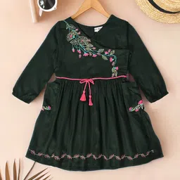 Bella Moda Floral Embroidered Fit & Flare Dress-image-19