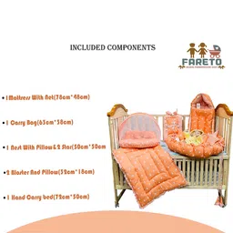 Fareto Infants Printed Cotton Baby Bed Set image 3