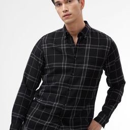 The Collection Classic Spread Collar Checked Cotton Slim Fit Shirt-image-18