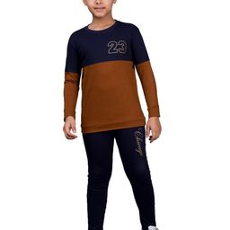 ACTLIVE Boys Brown Cotton Blend Clothing Set-image-23