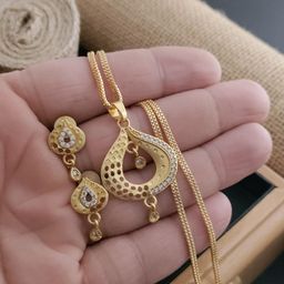 Gold Pendant set for Women-image-48