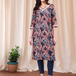 Anouk Rustic Women Paisley Printed Straight Kurta-picture-13