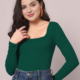 Dream Beauty Fashion Women Solid Square Neck Top-image-98