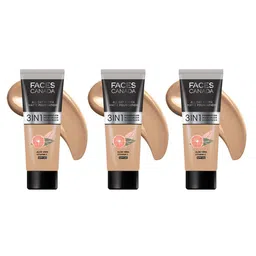 FACES CANADA Set Of 3 Hydra Matte 3 In 1 Foundation 15 ml Each - Medium Natural 022-6