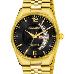 CASADO Men Round Dial & Bracelet Style Straps Analogue Watch CSD-645-BLACK-GOLD-DD-image-63