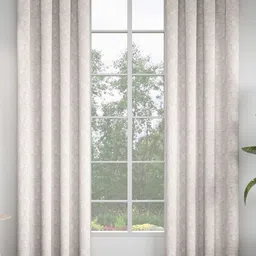 GM Off White Set of 2 Floral Room Darkening Door Curtain-19