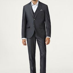 Blackberrys Textured Slim-Fit Single-Breasted Three-Piece Suit-picture-7