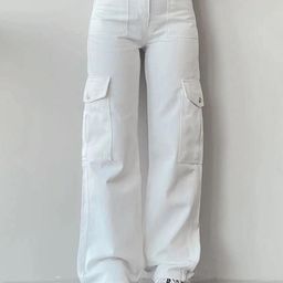 miss mosa by akanksha Alamode By Akanksha Roderno Women White Cargo Statement Pants-picture-38
