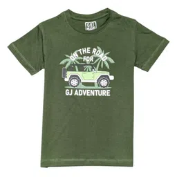 Gini and Jony Boys Graphic Printed Round Neck Cotton T-shirt-27