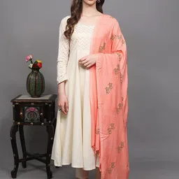 Exotic India Radhe Radhe Prayer Stole With Thread Embroidery-picture-5