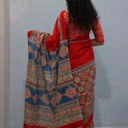 Lovwear Red Pure Cotton Sarees-picture-19