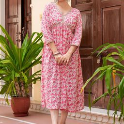 KPF Women Floral Embroidered Sequinned Floral Anarkali Kurta-22