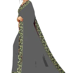 Flip The Style Pure Georgette Zari Woven Design Bhagalpuri Saree-image-36