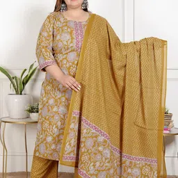 Swasti Women Mustard Kurta Sets-picture-13