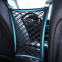 Seat Back Net Bag, Barrier of Backseat Pet Kids,Cargo Tissue Purse Holder Car Single Pocket-27