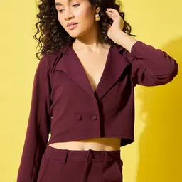 DIMPY GARMENTS Single-Breasted Cropped Blazers-picture-21