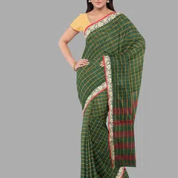 The Chennai Silks Checked Zari Pure Cotton Chettinad Saree-picture-39