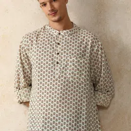 Moara Men Floral Printed Cotton Kurta-picture-2
