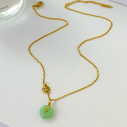 MYKI Gold-Plated Circular Pendants with Chains-image-102