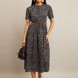 Moda Rapido Floral Printed Fit & Flare Midi Dress-image-38