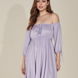 ChicFlick Women Slid Cold-Shoulder Fit & Flare Mini Dress-image-74