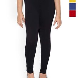 FRENCH KLEIDER Girls Pack Of 4 Mid-Rise Churidar-Length Leggings-image-126
