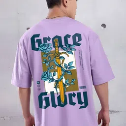 ANGERHOOD Graphic Grace And Glory Printed Drop-Shoulder Sleeves Oversized Cotton T-shirt-picture-35