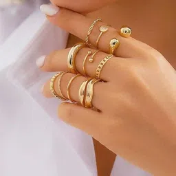 Tipsy closet Stainless Steel Gold-Plated Stainless Steel Ring-63
