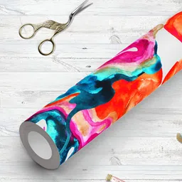 ArtzFolio White & Pink Abstract Printed UV-Resistant Peel & Stick Wallpaper-image-16