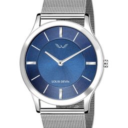 LOUIS DEVIN Men Dial & Bracelet Style Straps Analogue Watch LD-SLM023-BLU-CH-20