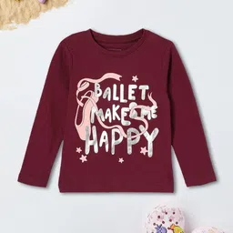 max Girls Typography Printed Round Neck Cotton T-shirt-image-57