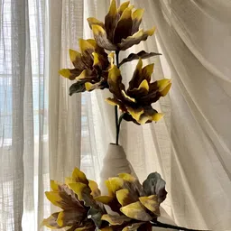 Mason Home Yellow & Brown One Stem Magnolia Artificial Flower-picture-52