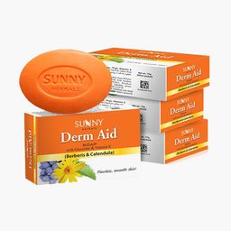 SUNNY HERBALS Set Of 4 Derm Aid Soap With Aloe Vera & Glycerine - 75 g Each-58