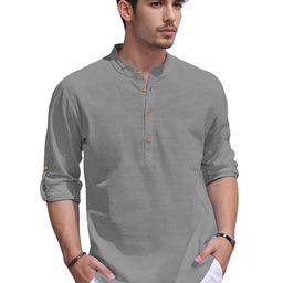 APEKTRA Men Mandarin Collar Kurta-picture-29