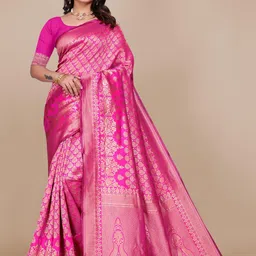 VS MALL Ethnic Motifs Art Silk Saree-image-12