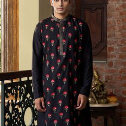 PATR Men Floral Embroidered Anarkali Kurta-24
