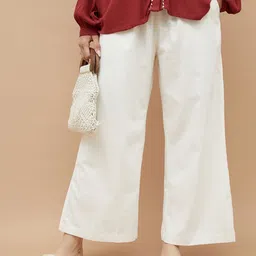 Colour Me by Melange Women Mid Rise Relexed Fit Parallel Trousers-image-67
