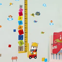 INDIAN ROYALS Red & Blue Children Growth Chart Self Adhesive Wall Sticker-image-71