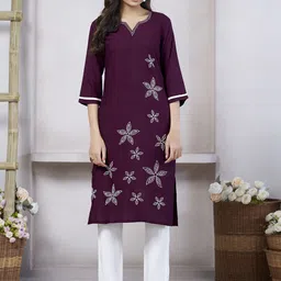 Fashion Basket Women Floral Printed Regular A-Line Kurta-10