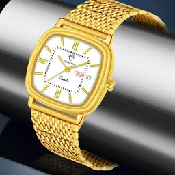 Versatile Men Printed Dial & Bracelet Style Straps Analogue Watch 670-picture-4