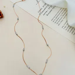ABDESIGNS Rose Gold-Plated Stone Studded & Beadded Chain-34
