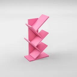 floresta wud Engineered Wood Tree Shape Book Shelf Suitable For Small Books | Engineered Wood Open Book Shelf image 2