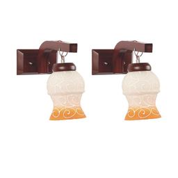 Somil Premium Designer Glass Wall / Night Lamp Elegant & Stylish Dcor Accent for Modern Interiors, color- Orange, White, Size:- 16.5 X 26.5 X 27.5 CM-image-72