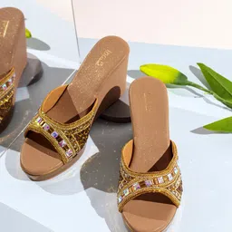 Inc 5 Embellished Ethnic Wedge Sandals-image-51